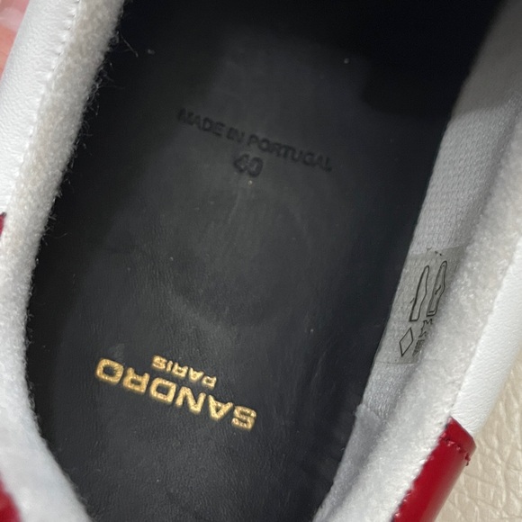 NWT - Sandro Paris Mid Top Tennis Leather Sneaker-Made in Portugal-EU 40 /M7.5W9 - Picture 9 of 9